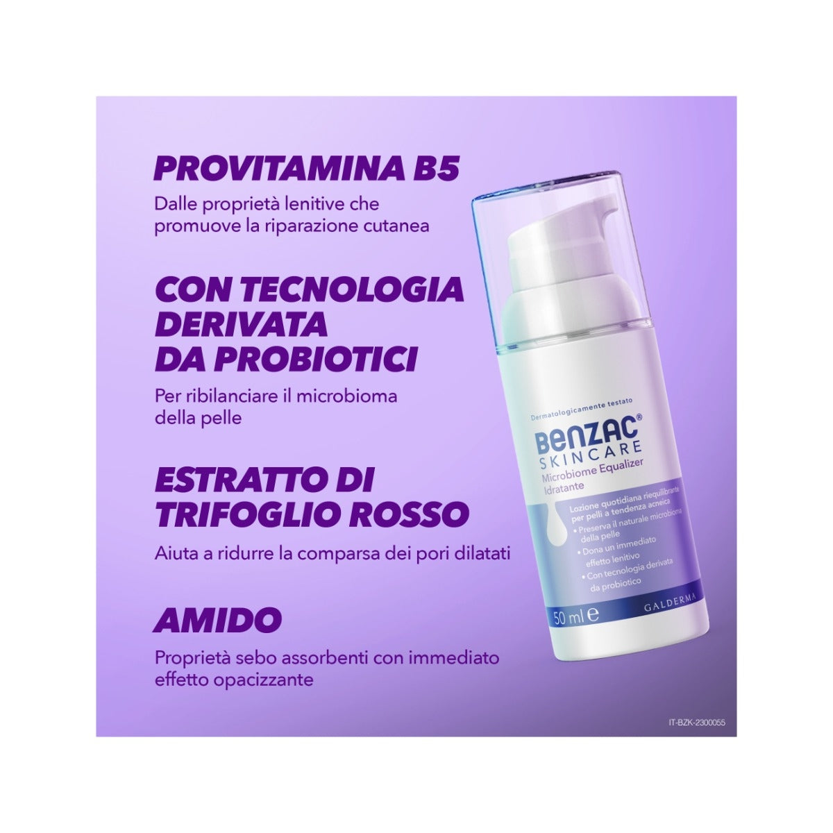 Benzac Skincare Microbiome Equalizer lozione idratante viso pelle acneica 50ml-11