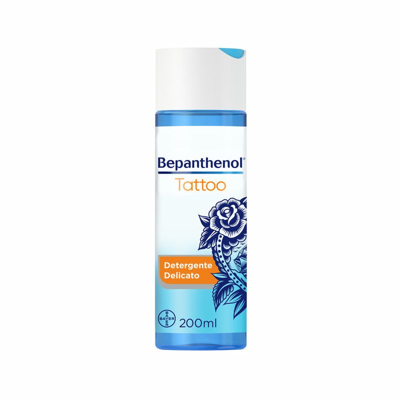 Bepanthenol Tattoo Detergente Delicato per Tatuaggi con Pantenolo Gel Senza Sapone 200ml-1