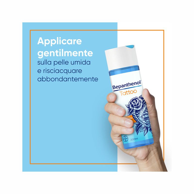 Bepanthenol Tattoo Detergente Delicato per Tatuaggi con Pantenolo Gel Senza Sapone 200ml-4
