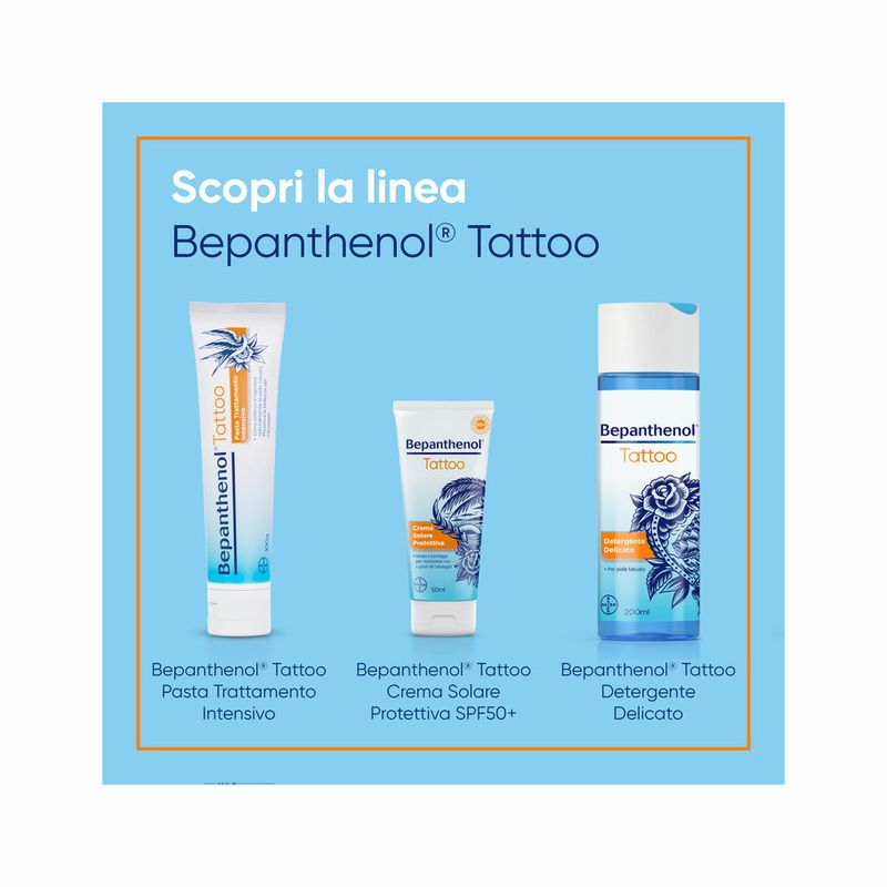 Bepanthenol Tattoo Detergente Delicato per Tatuaggi con Pantenolo Gel Senza Sapone 200ml-8