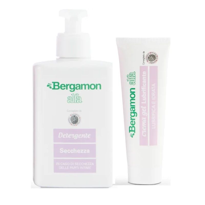 Bergamon Alfa Kit detergente secchezza 300ml + gel lubrificante 50ml-1