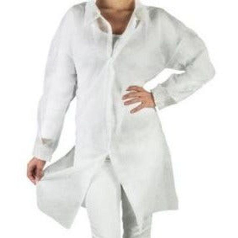 Bhealty Camice Laboratorio Bianco Traspirante Idrorepellente Monouso Large-1