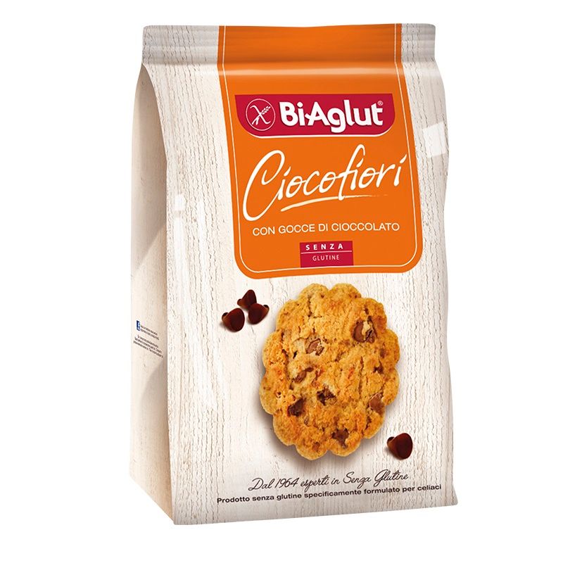 Biaglut CiocoFiori biscotti con gocce di cioccolato senza glutine 200g-1