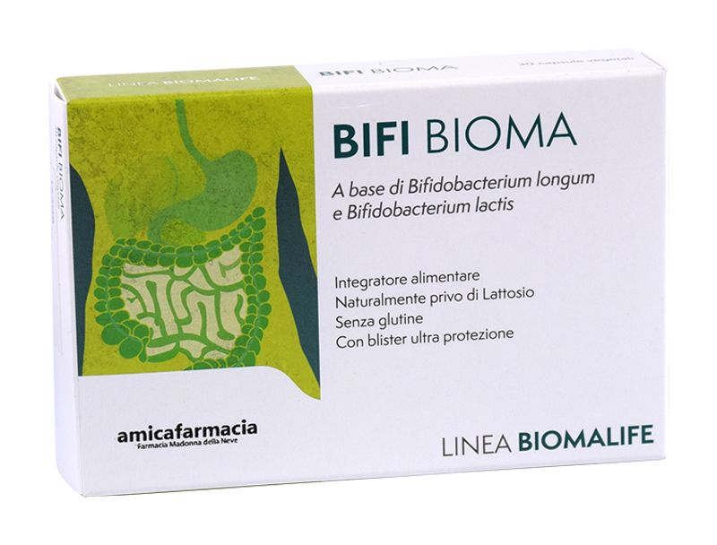 Amicafarmacia Bifi Bioma Utile Per L'equilibrio Della Flora Batterica Intestinale 30 Capsule-1