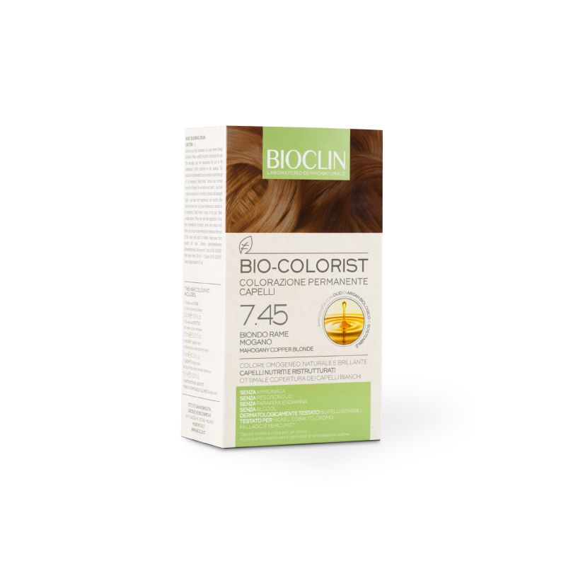Bioclin Bio-Colorist colorazione permanente dei capelli n.7.45 Biondo Rame Mogano-1