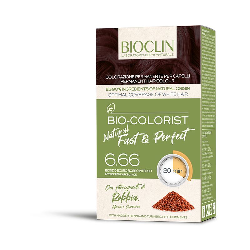 Bioclin Bio-Colorist Natural Colorazione permanente per capelli n 6.66 Biondo scuro rosso intenso-1