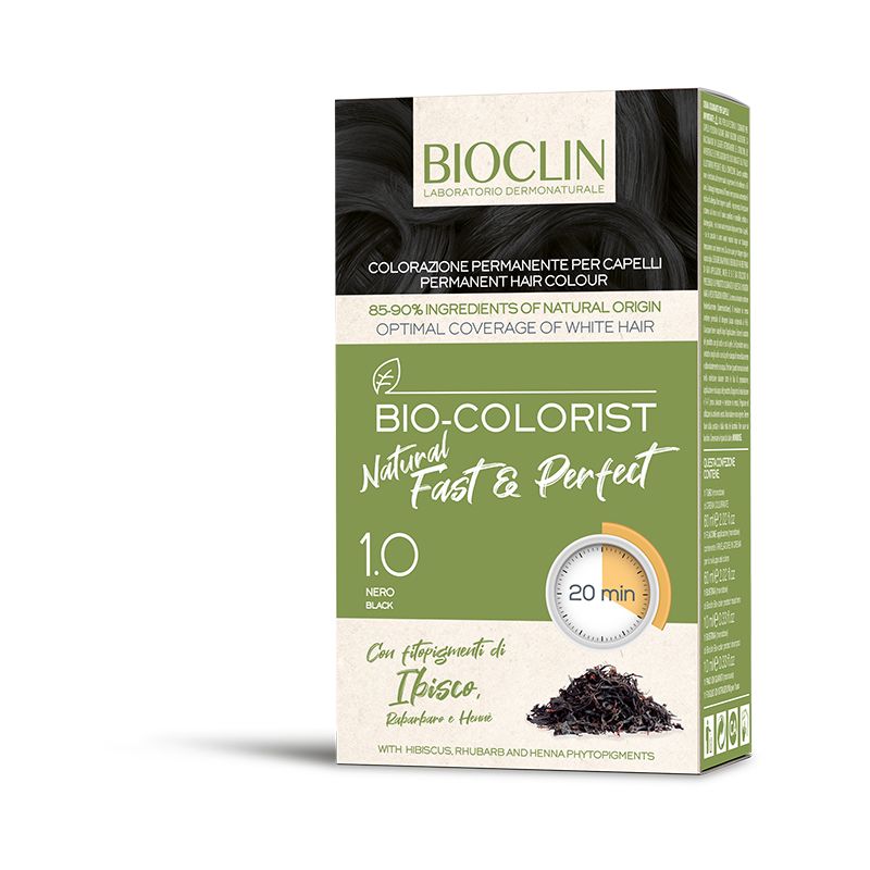 Bioclin Bio-Colorist Natural Fast&Perfect Colorazione permanente per capelli n.1 Nero-1