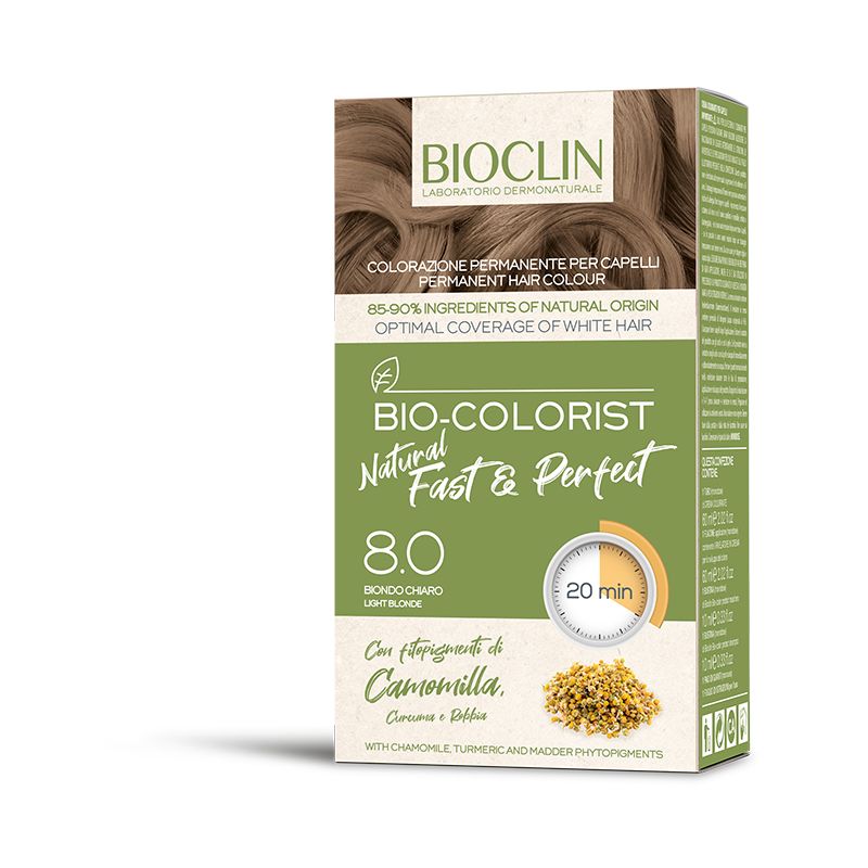 Bioclin Bio-Colorist Natural Fast&Perfect Colorazione permanente per capelli n.8 Biondo chiaro-1