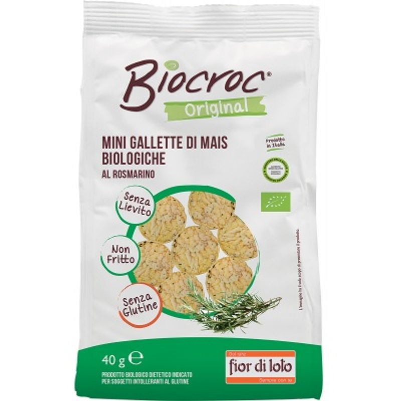 Biocroc Origibal Mini Gallette di Mais al rosmarino Biologiche 40g-1