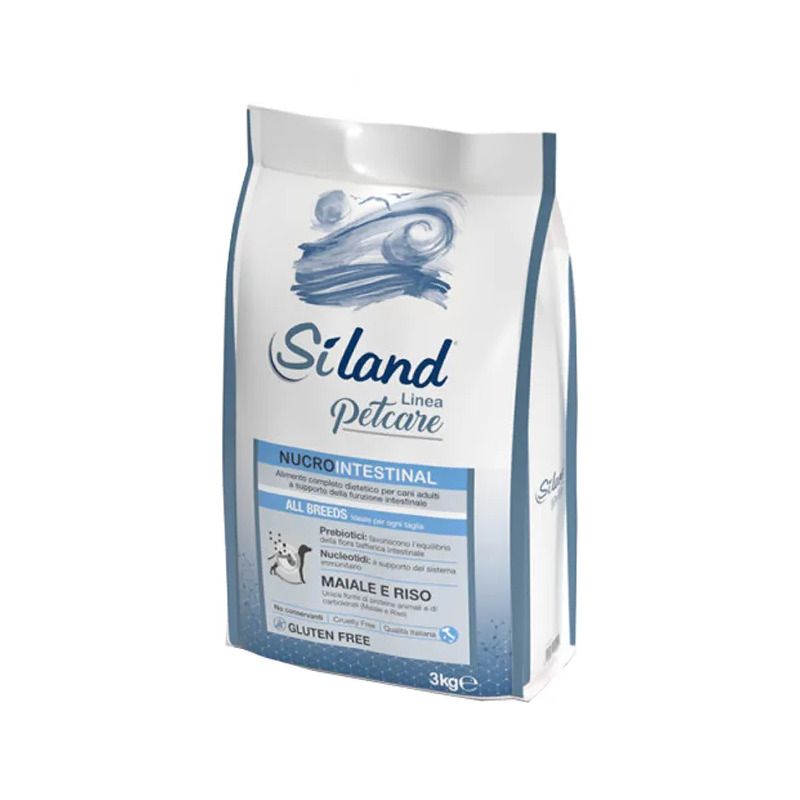 Siland Nucrointestinal Gusto Maiale E Riso Cibo Secco Cani Adulti Sacco 3kg-1