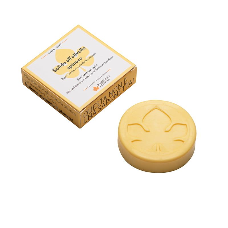 Biofficina Toscana Solido all'olivello spinoso bagnodoccia 80g-1