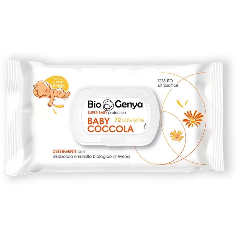 Biogenya Baby Coccola Salviette Detergenti con estratto biologico di Avena 72 pezzi-1