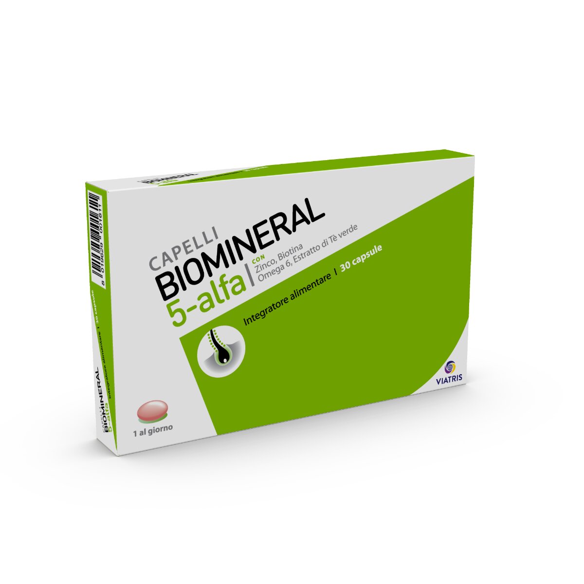 Biomineral 5 Alfa 30 capsule integratore mantenimento capelli-2