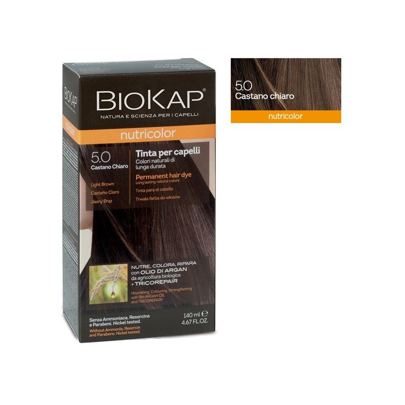 Biosline Biokap Nutricolor 5.0 tinta per capelli colore Castano Chiaro 140ml-1