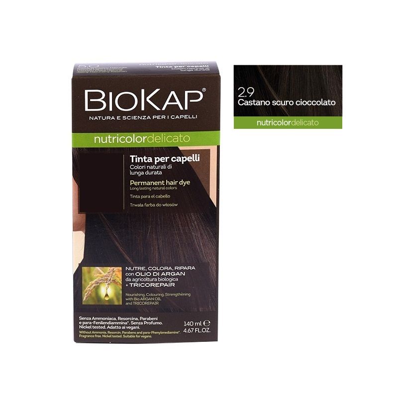 Biosline BioKap Nutricolor Delicato 2.9 tinta per capelli colore Castano Scuro Cioccolato 140ml-1