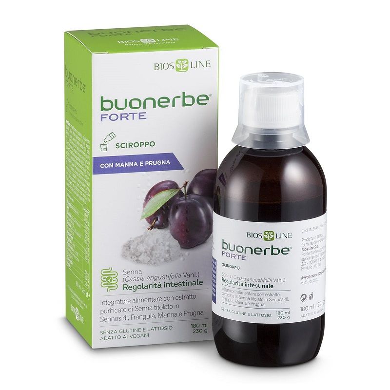 Biosline Buonerbe Forte Sciroppo per risvegliare l’intestino pigro 180ml-1