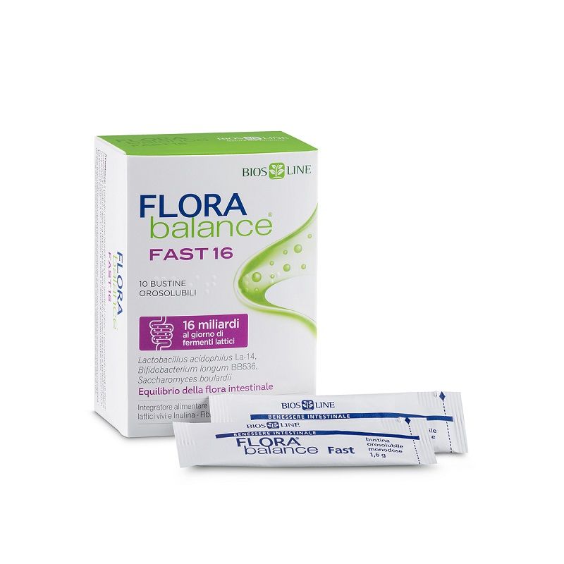 Biosline Flora Balance Fast per un rapido riequilibrio intestinale 10 bustine-1