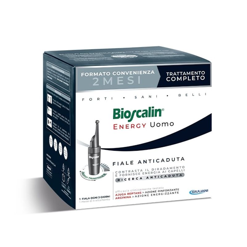 Bioscalin Energy Fiale anticaduta capelli uomo trattamento 2 mesi 20 fiale-1
