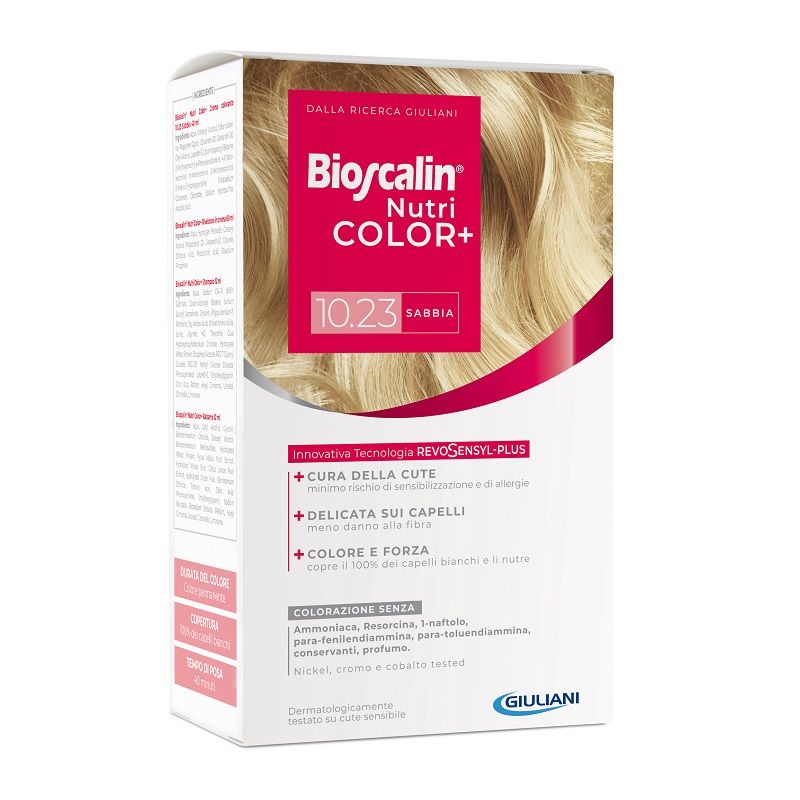 Bioscalin Nutri Color+ colorazione permanente n.10.23 Sabbia-1