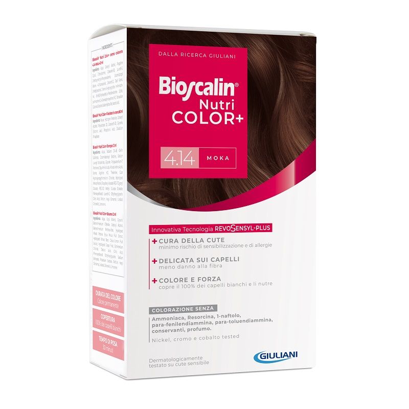 Bioscalin Nutri Color+ colorazione permanente n.4.14 Moka-1
