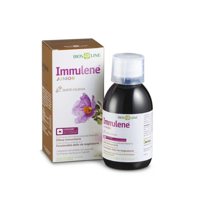 Biosline Immulene Junior difese immunitarie gusto ciliegia 200ml-1
