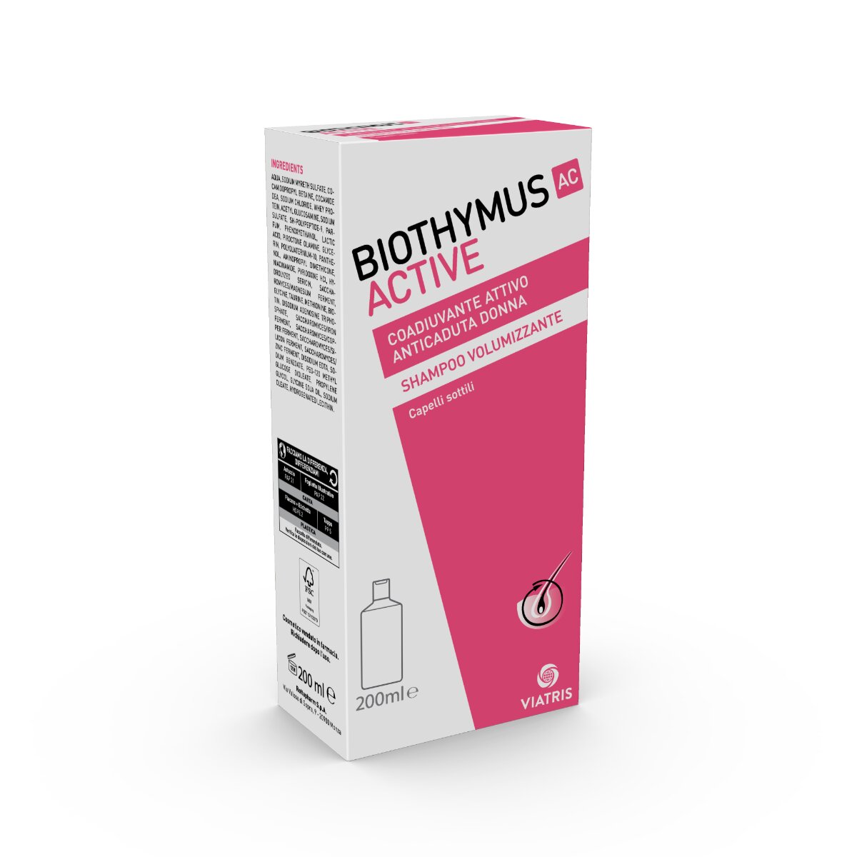 Biothymus AC Active Coadiuvante Attivo Anticaduta Donna shampoo volumizzante 200ml-5