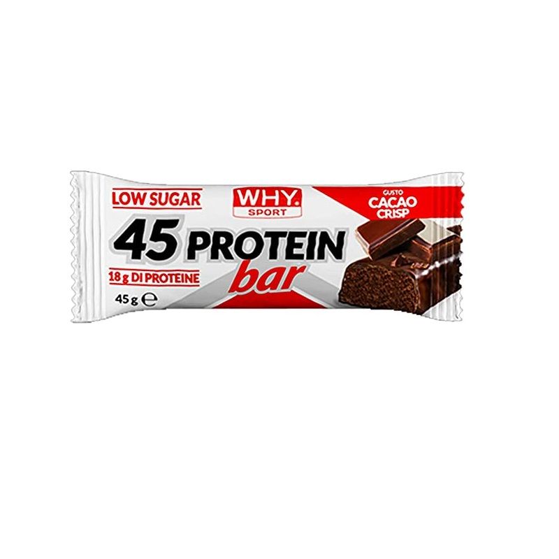 Biovita Why Sport 45 Protein Bar barretta energetica gusto cacao crisp 45g-1