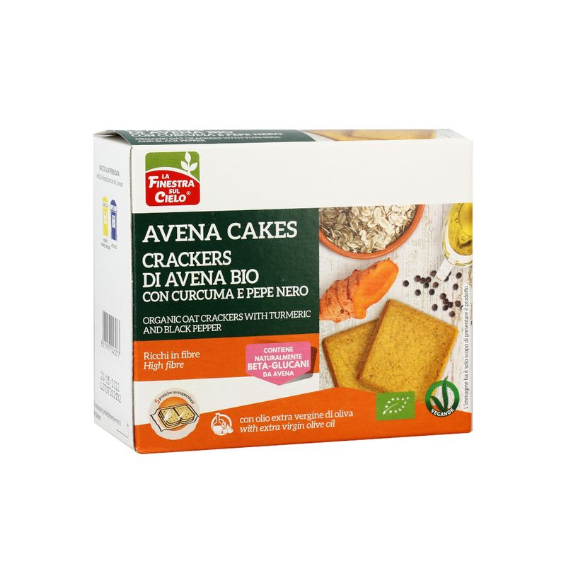 La Finestra Sul Cielo Avena Crackers Curcuma E Pepe 250g-1