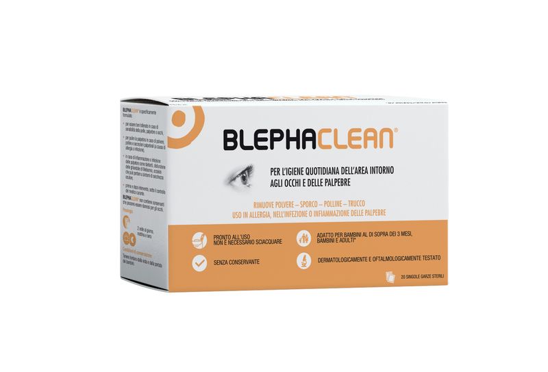 Blephaclean garze sterili oculari 20 pezzi-1