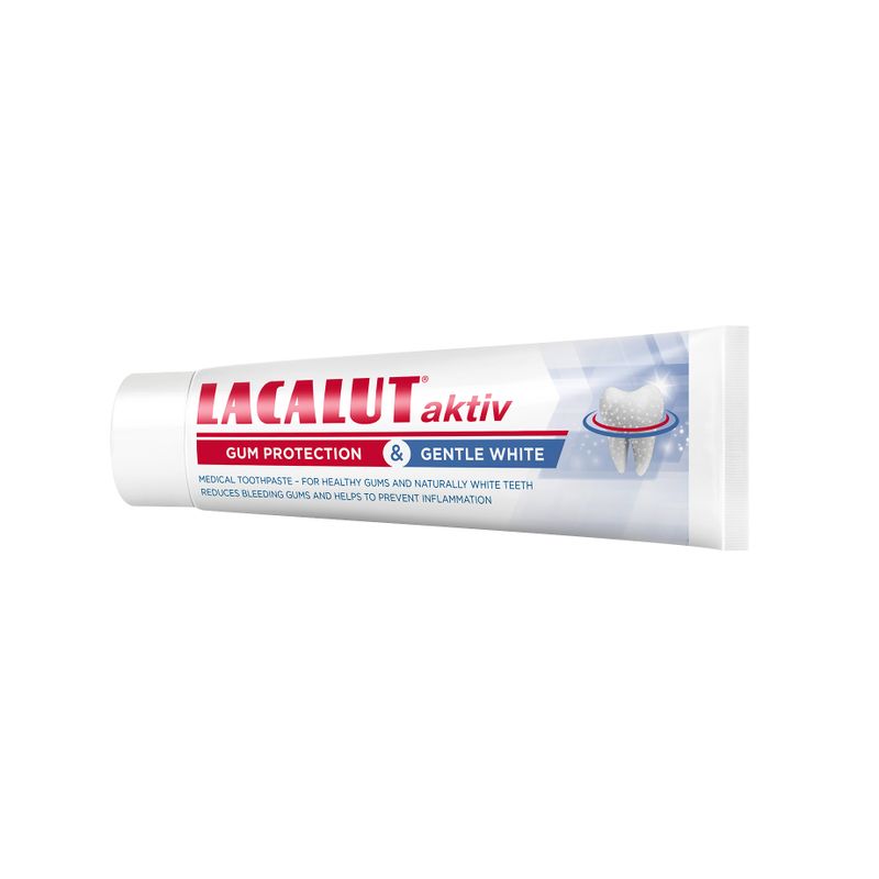 Lacalut Aktiv Dentifricio Protezione Gengivale Bianco Delicato 75ml-3