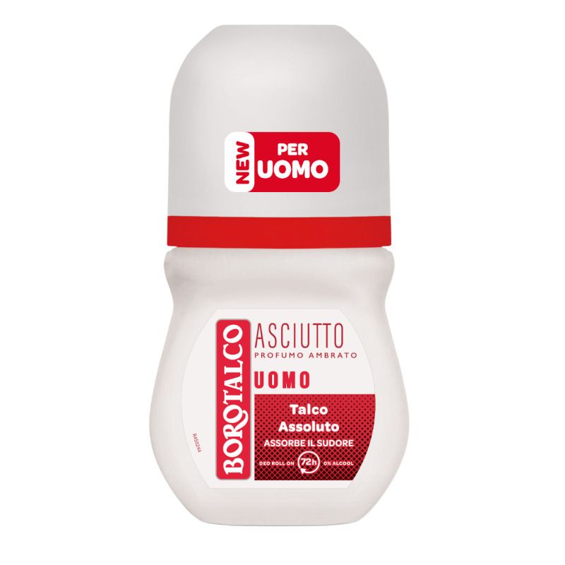 Borotalco Uomo Asciutto Profumo Ambrato deodorante roll-on 50ml-1