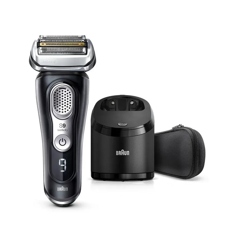 Braun Rasoio Series 9 Wet&Dry 9360cc Con Stazione Di Pulizia Clean&Charge E Custodia Da Viaggio Nero-1