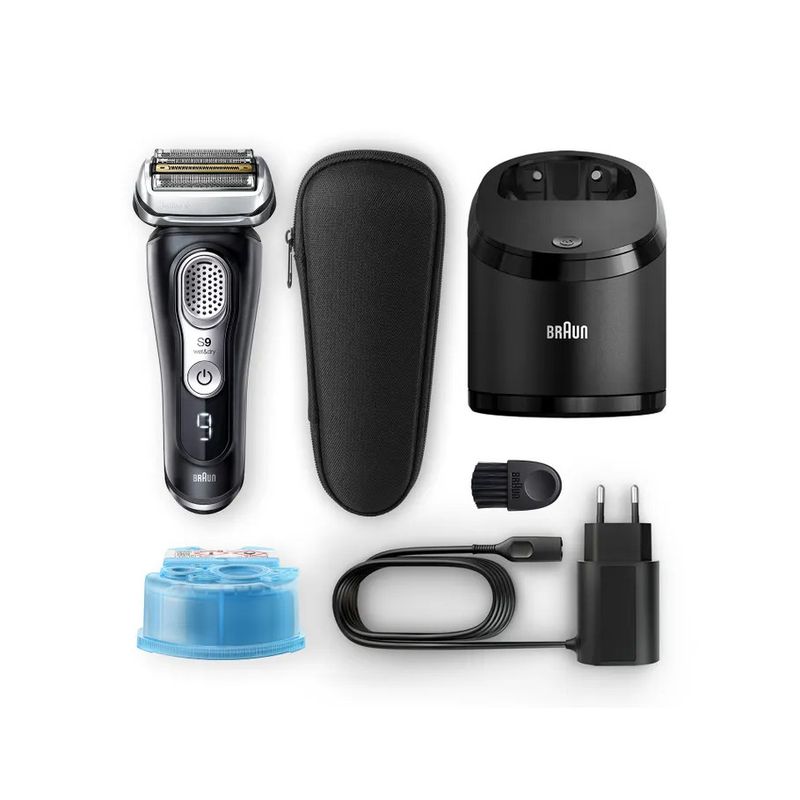 Braun Rasoio Series 9 Wet&Dry 9360cc Con Stazione Di Pulizia Clean&Charge E Custodia Da Viaggio Nero-2