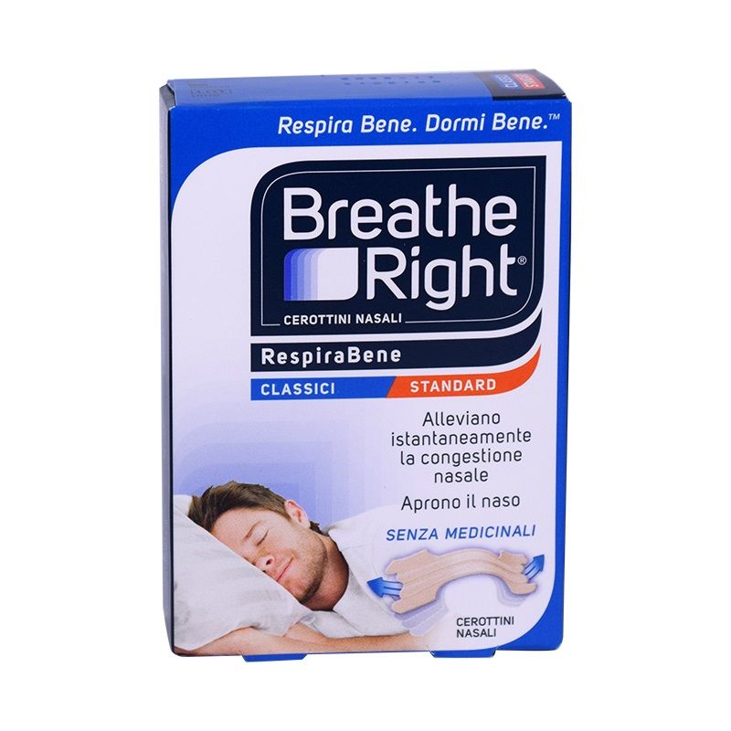 Breathe Right Classic cerottini nasali senza medicinali misura standard 10 pezzi-1