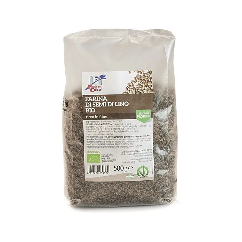 La Finestra Sul Cielo Farina Di Semi Lino Bio 500g-1