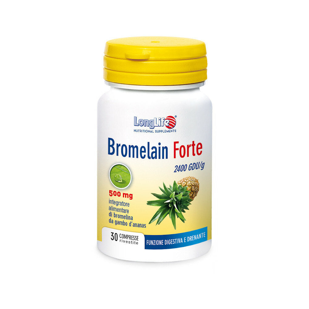 Longlife Bromelain Forte drenante 30 tavolette-1