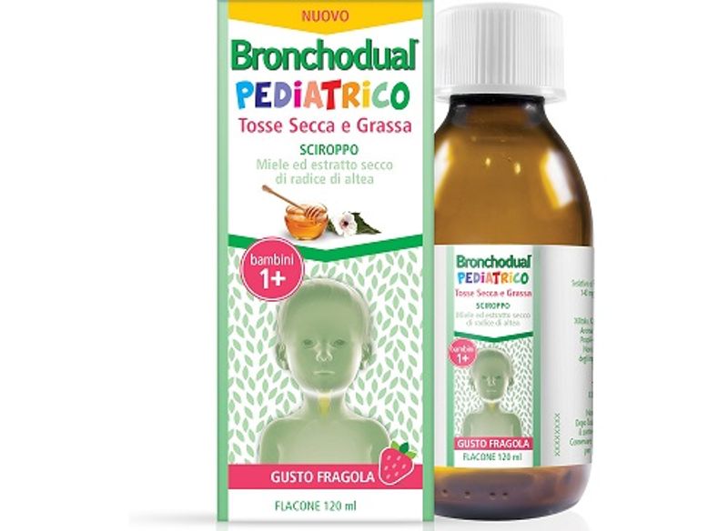 Bronchodual Pediatrico Sciroppo Tosse Secca e Grassa gusto Fragola 120ml-1