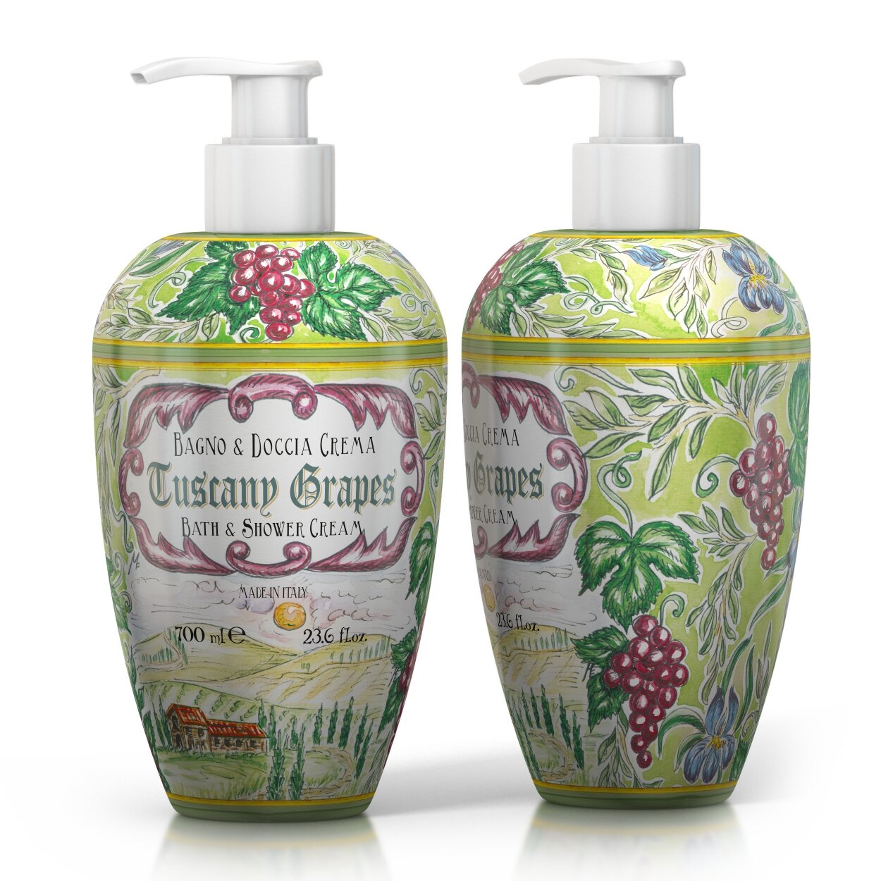 Le Maioliche Bagno E Doccia Crema Tuscany Grapes 700ml-1