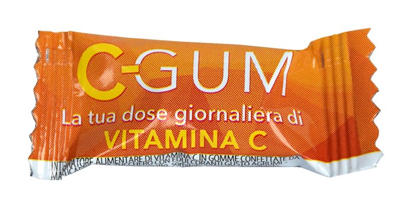 C-Gum la dose giornaliera di Vitamina C AGRUMI 1 chewing gum monodose-1