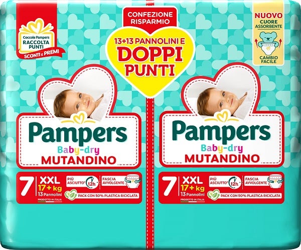 Pampers Baby Dry Pannolino Mutandina Duo Downcount Xxl 26 Pezzi-1