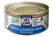 Vet Line Per Gatto Pollo Con Carote E Olive Al Naturale 70g-1