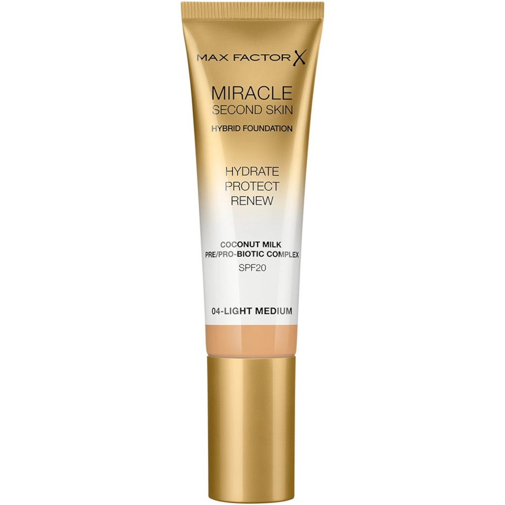 Max Factor Miracle Second Skin Fondotinta Liquido 30ml 04-Light Medium-1