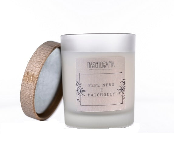 Nasoterapia Pepe nero e Patchouly Candela Profumata 180g-1