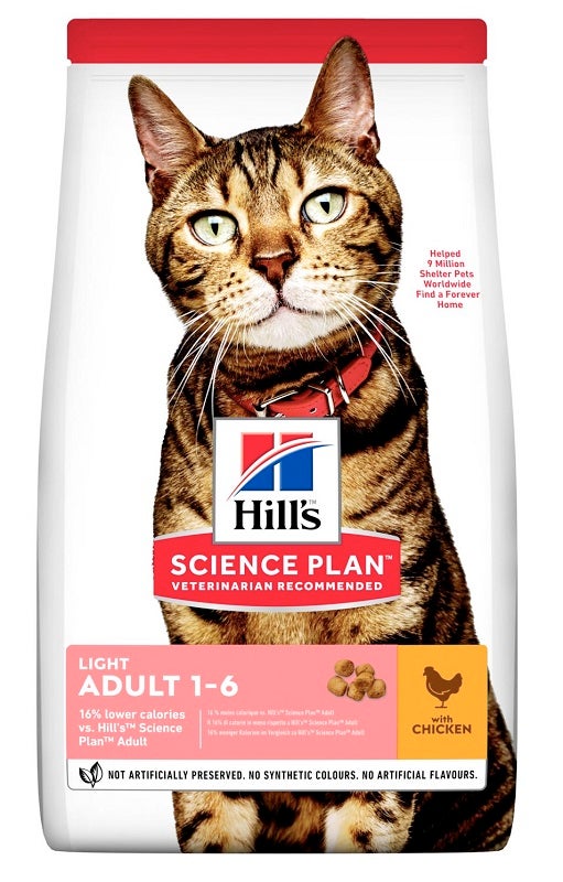 Hill's Science Plan Light Adult 1 - 6 Anni Crocchette Pollo Per Gatti Sacco 1,5kg-1