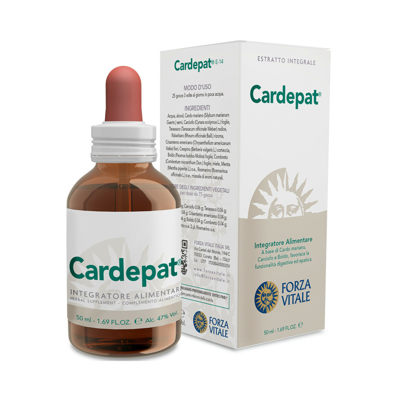 Forza Vitale Cardepat Ecosol integratore alimentare utile per il fegato gocce 50ml-2