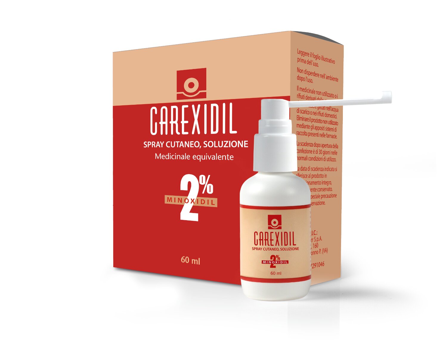 Carexidil Soluzione Cutanea 60ml 2% Minoxidil alopecia androgenica-2