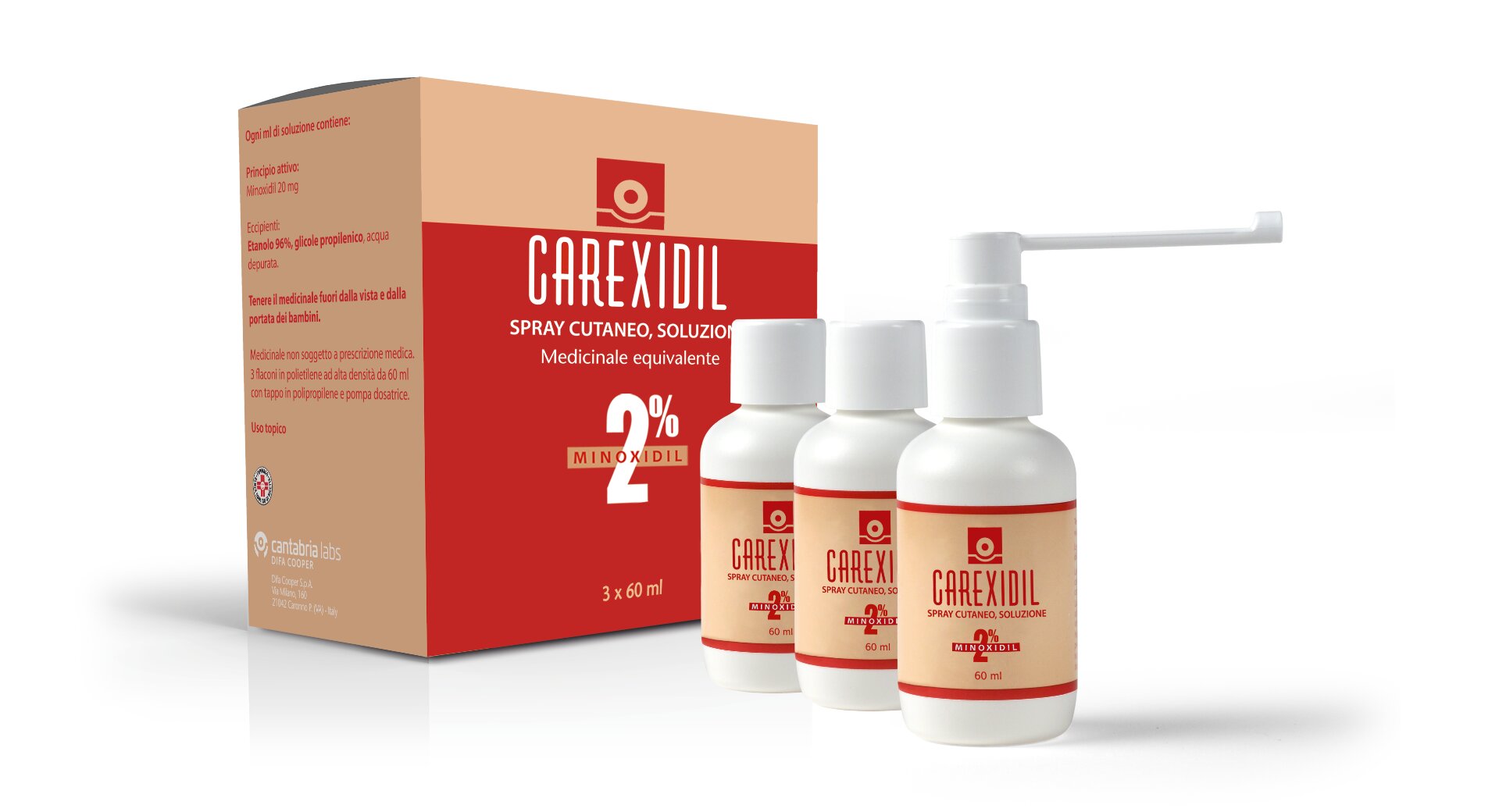 Carexidil 2% spray cutaneo soluzione 60ml-2