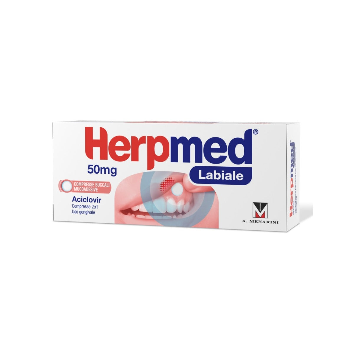 Herpmed Labiale 50mg 2 Compresse Buccali Mucoadesive-2