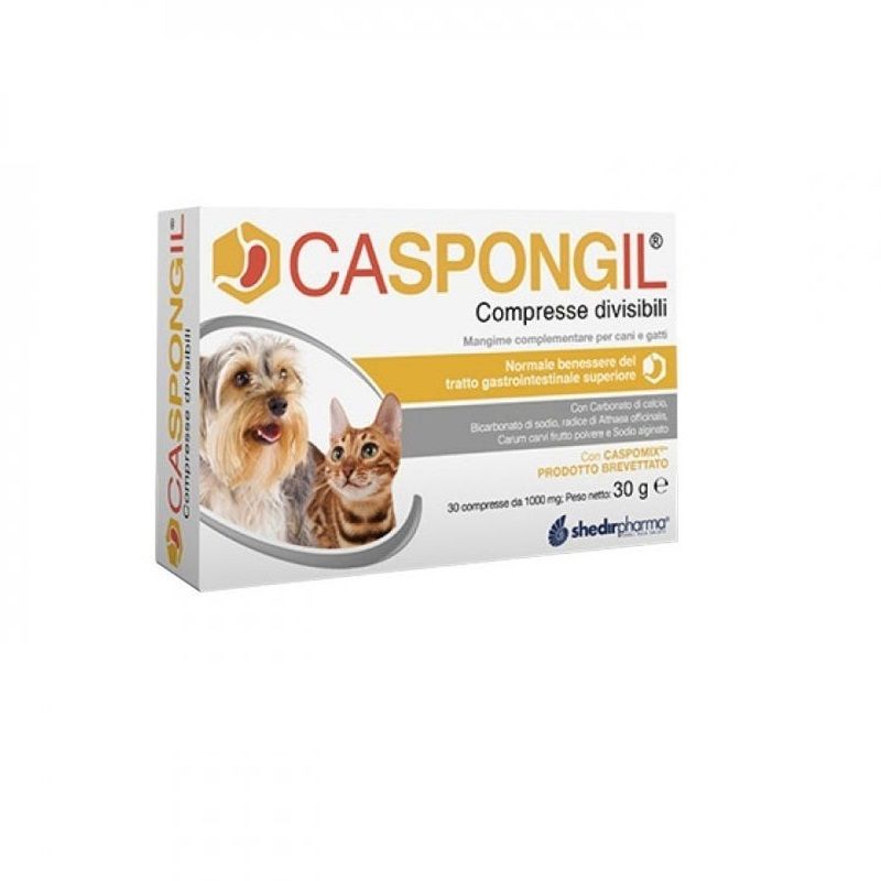 Shedir Pharma Caspongil integratore alimentare per cani e gatti 30 compresse-1