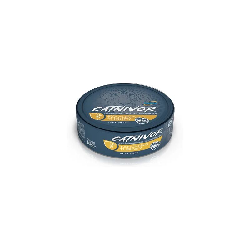 Drn Catnivor Cibo Umido Con Tacchino Gatti Adulti Barattolo 80g-1